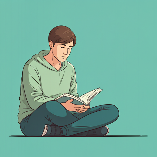 Estudiante leyendo cómodamente